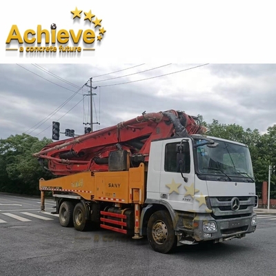 Refurbished SANY Truck second hand concrete pumps 48M On BENZ