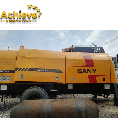 HBT8018 Sany Stationary Concrete Pump Used Trailer Mounted