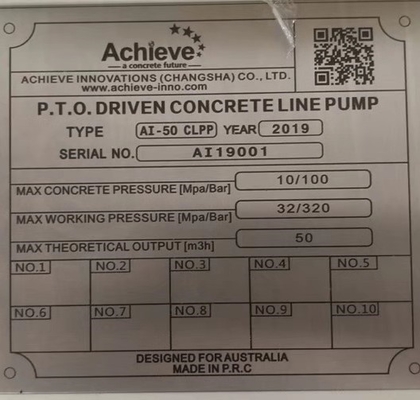 PTO Driven Truck Mounted Concrete Line Pump AI-50CLPP 40M³/H For Australia