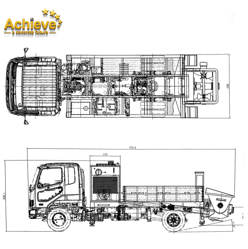 PTO Driven Truck Mounted Concrete Line Pump AI-50CLPP 40M³/H For Australia